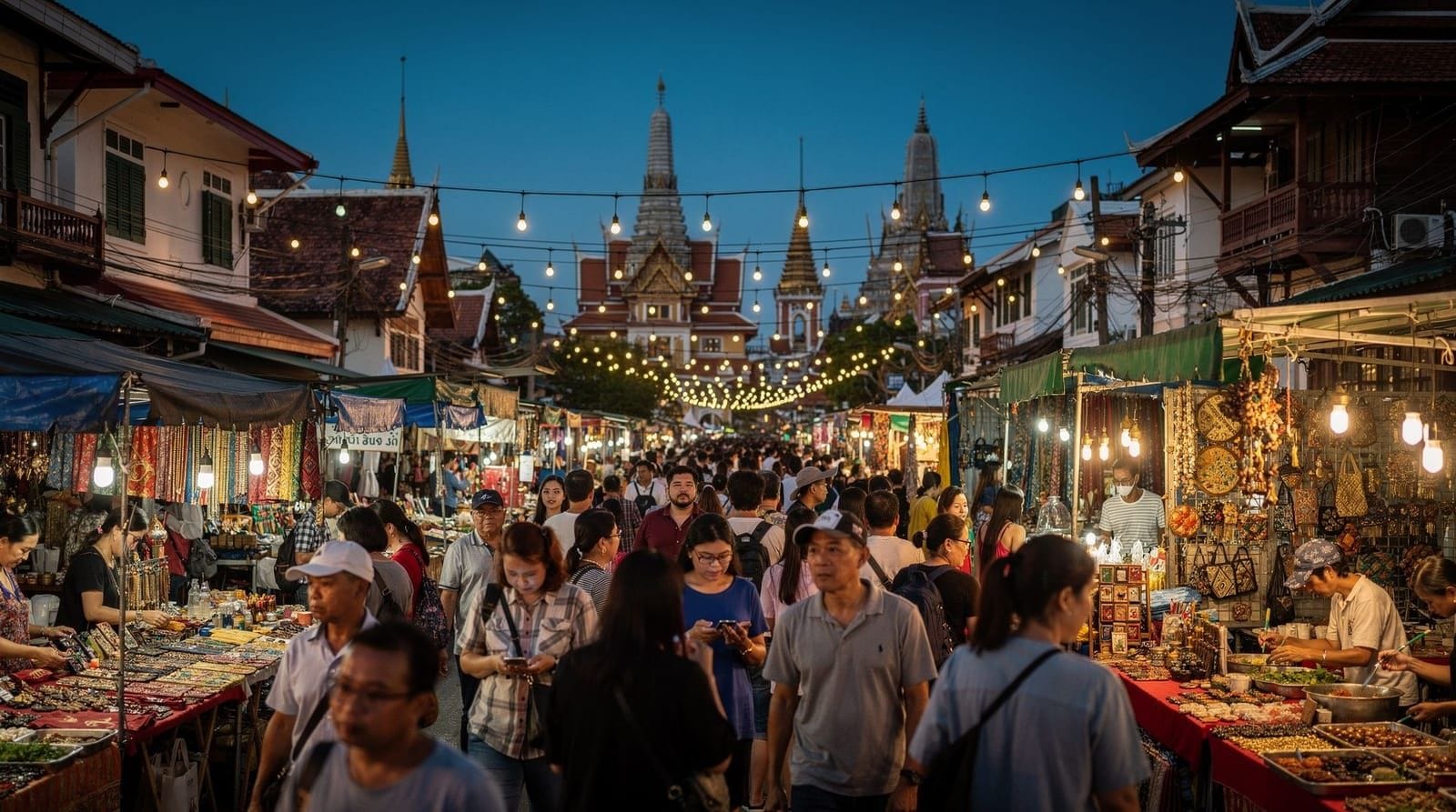 A day at the Sunday Walking Street, start to finish — An hour-by-hour account of Chiang Mai's Sunday Walking Street: the early calm, t