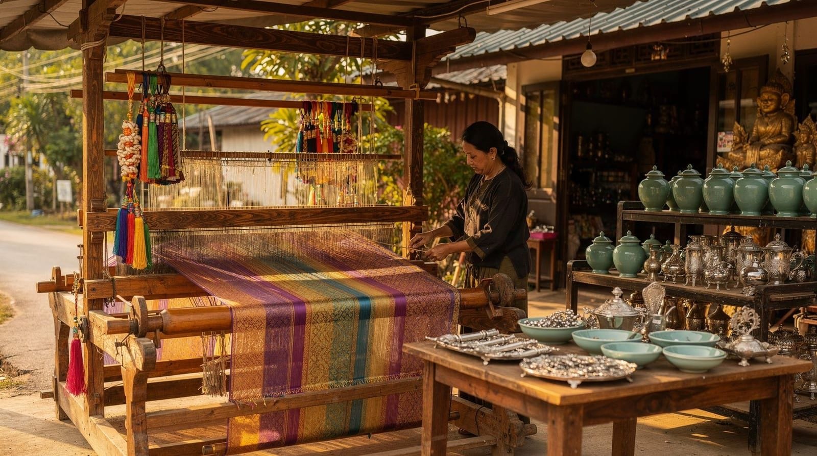 San Kamphaeng crafts road, Chiang Mai