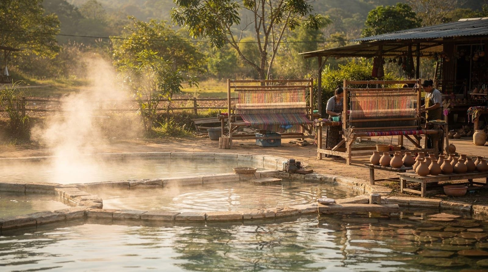 San Kamphaeng day trip guide — A half-day loop east of Chiang Mai combining San Kamphaeng hot springs and Bo Sa