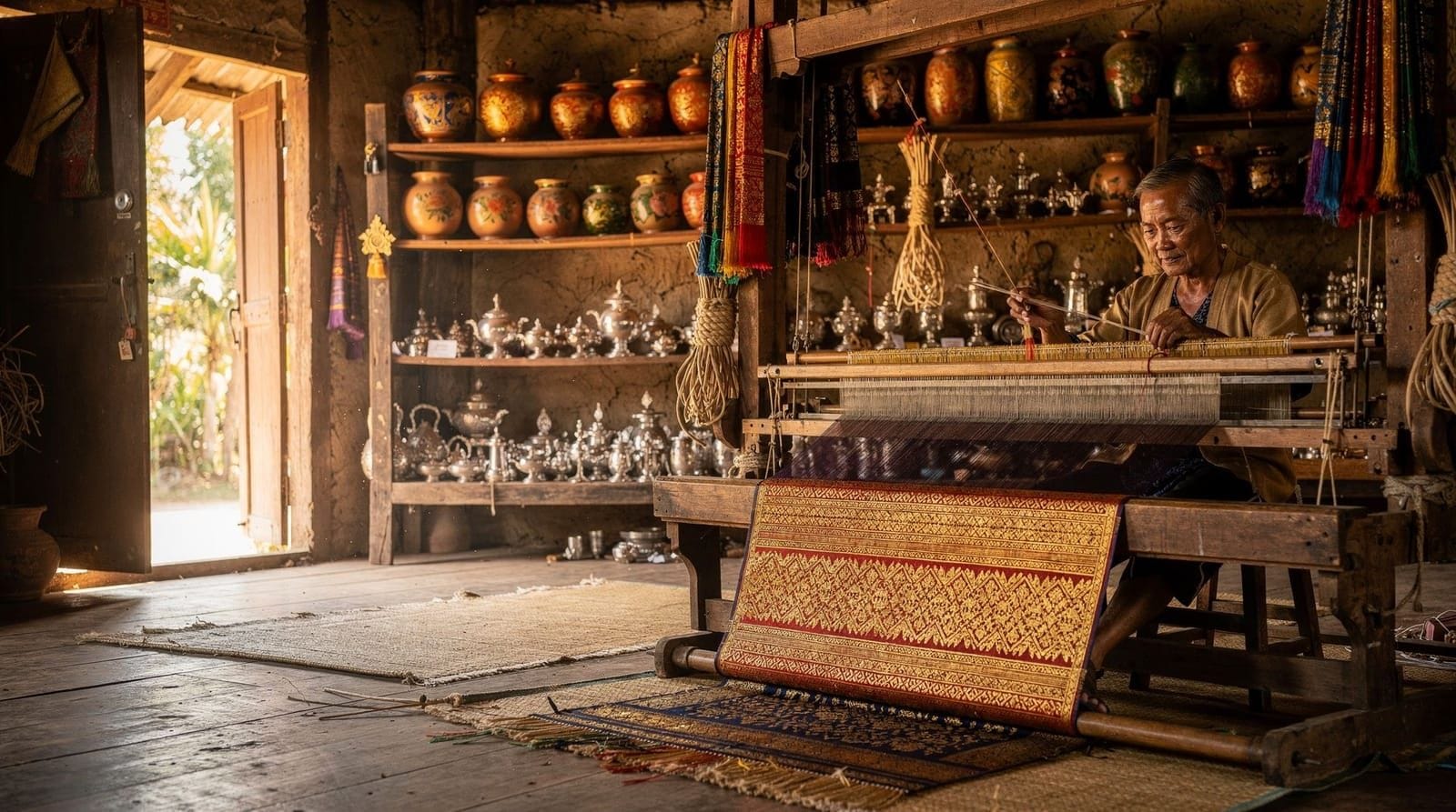 Thai silk weaving in Chiang Mai: the process and where to watch it — How Chiang Mai's silk is actually made, from mulberry silkworm to woven fabric, 