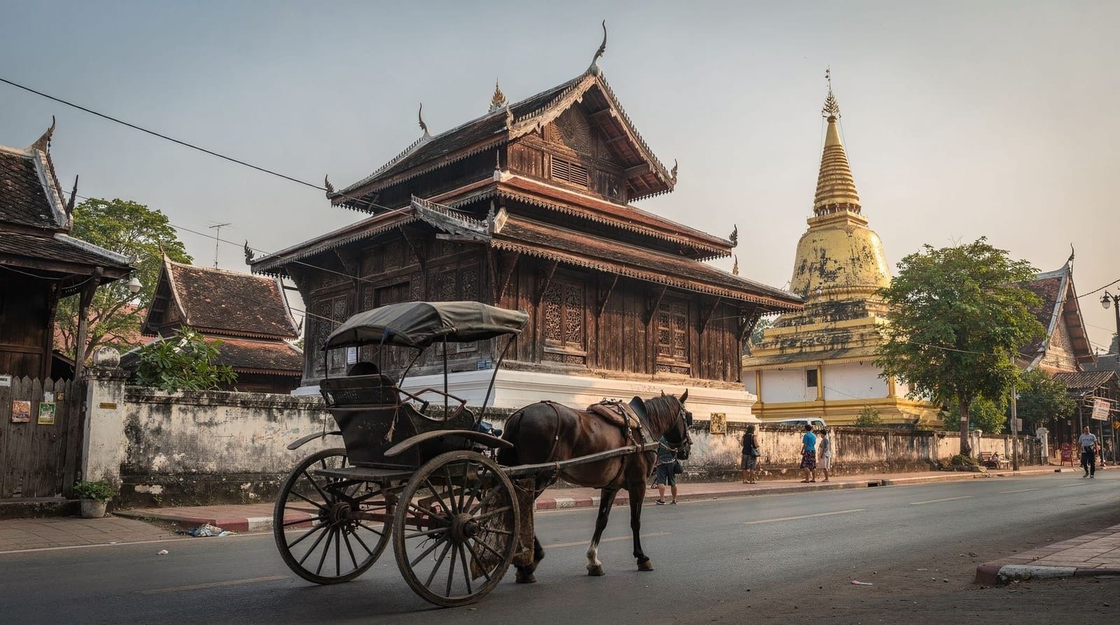 Wat Phra That Lampang Luang: Lampang's revered wooden temple — Lampang's oldest surviving temple complex: teak halls, a bullet-scarred wall, an